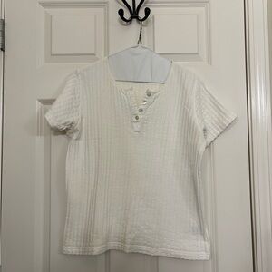 Jones New York White Textured Top